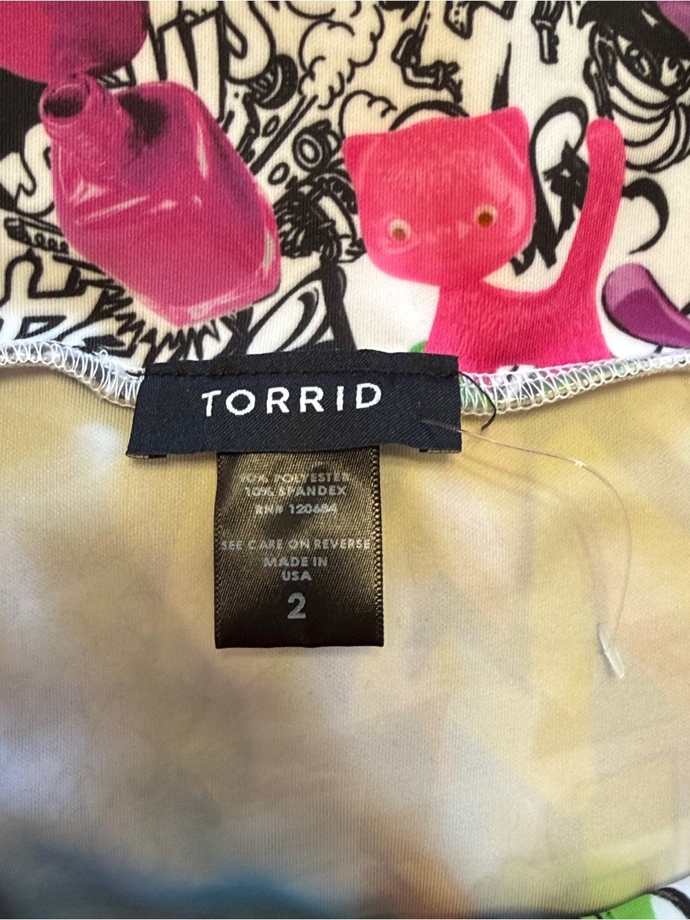 NWOT Torrid Graphic Comic-Print Scuba Pencil Skirt Size 2 (2x) - Picture 3 of 4